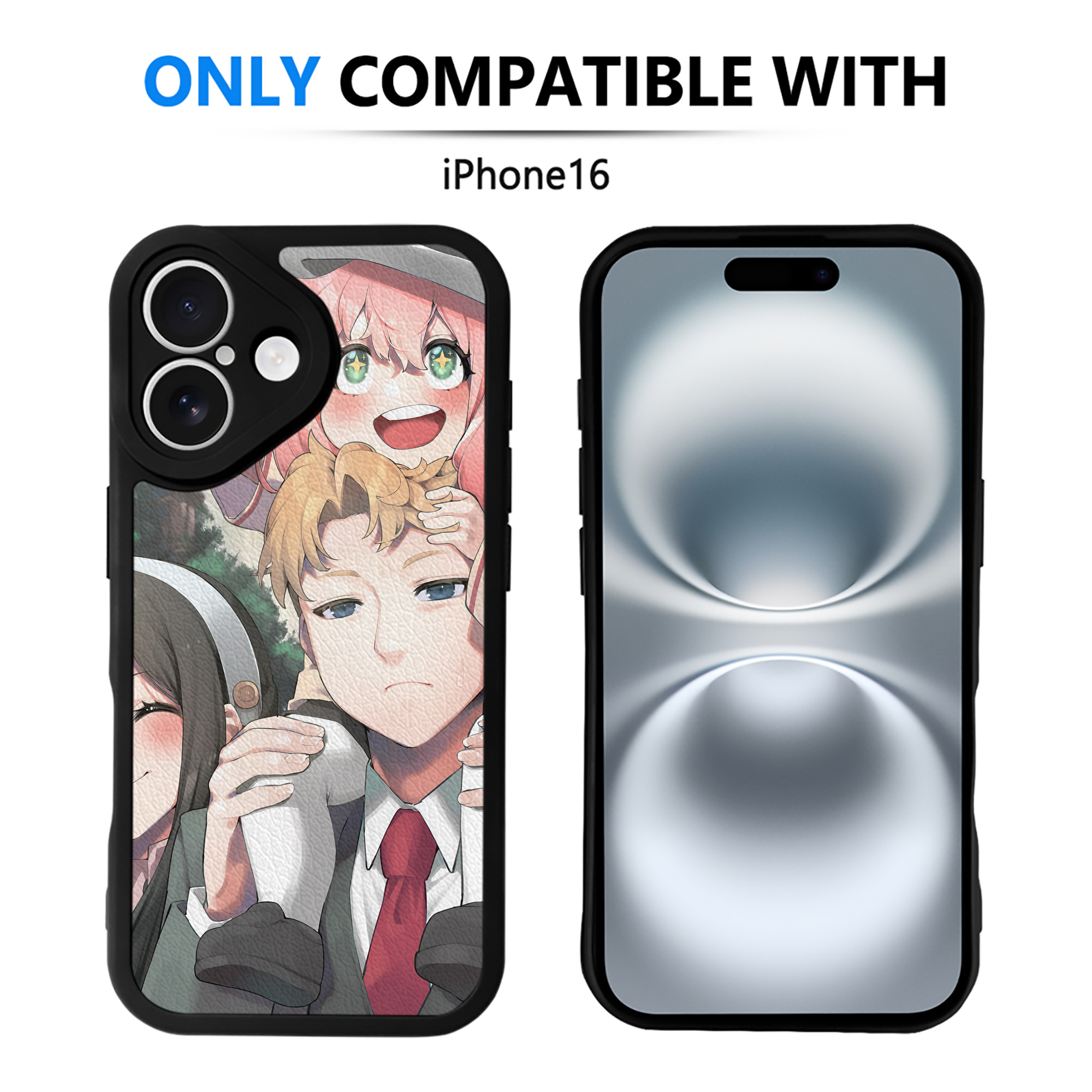 （画像用） SPY×FAMILY间谍家家酒 【iPhone 16シリーズ対応】シリコンスマホケース（レザー調） 材質：シリコン
